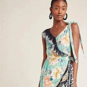 Anthropologie FARM Rio Monica Wrap Floral Dress - New Without Tags